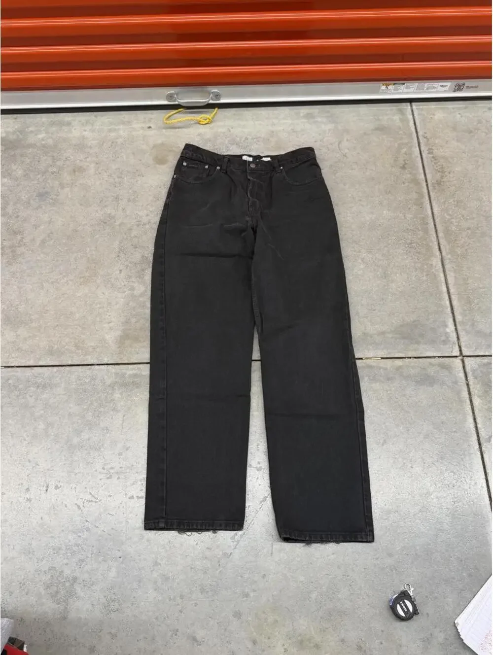 vintage calvin klein faded black relaxed baggy fit jeans size 33 x 32